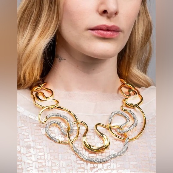 ALEXIS BITTAR Solanales Gold Crystal Intertwined Necklace - Picture 4 of 11